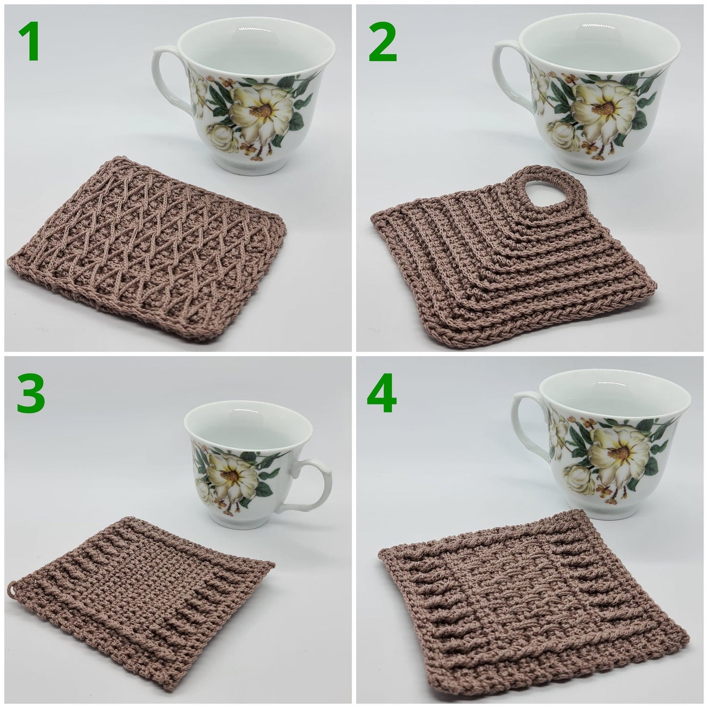 Crocheted Cup Coasters (Single/Set)