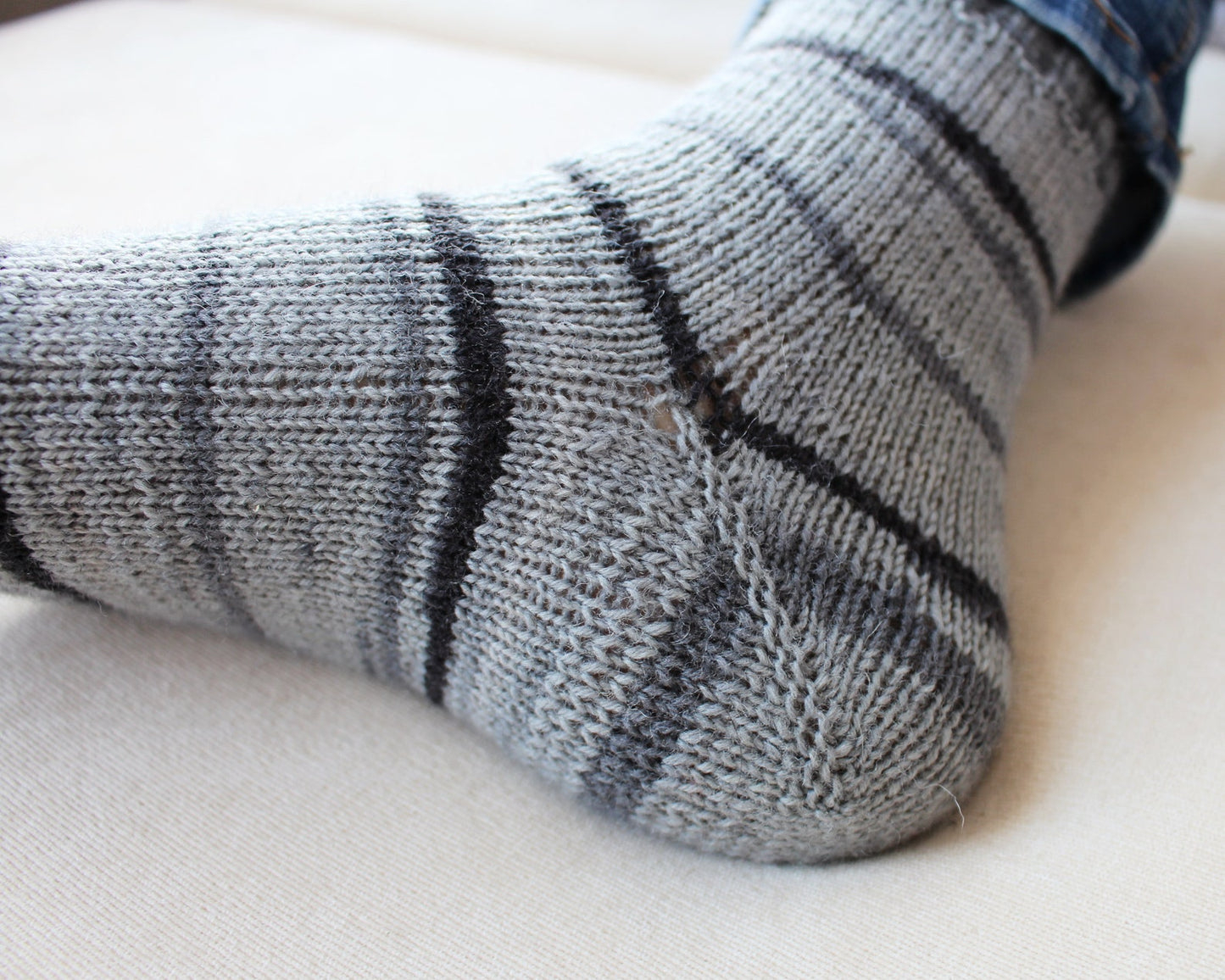 Stripped cold-weather socks