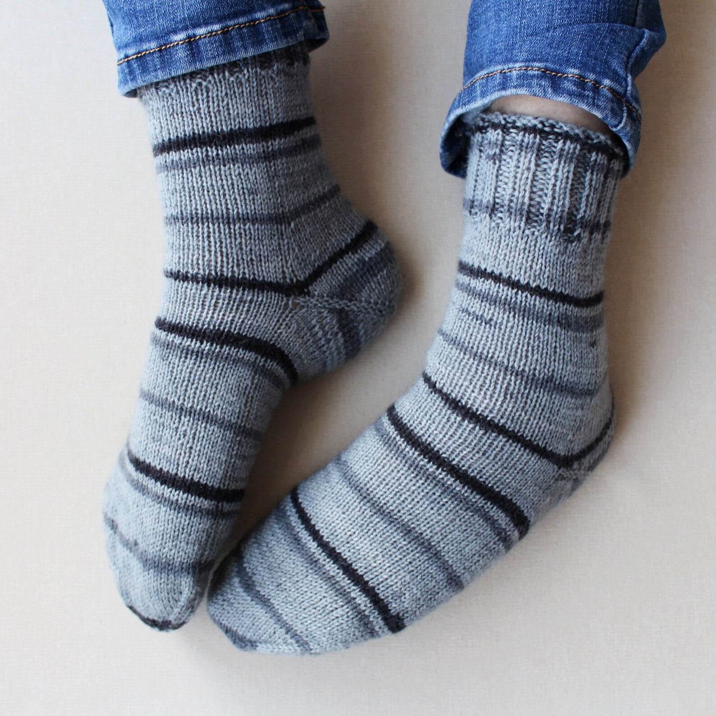 Stripped cold-weather socks