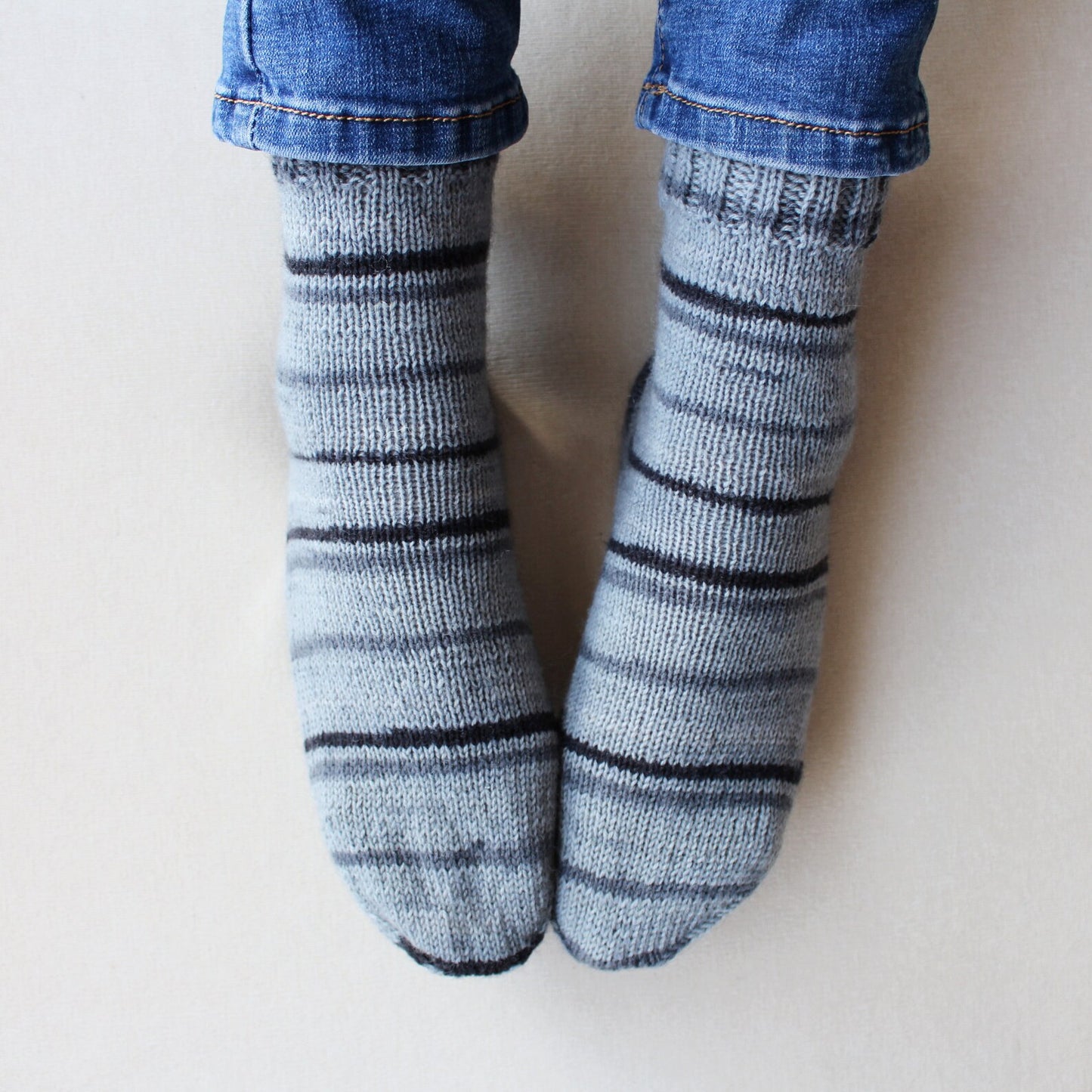 Stripped cold-weather socks