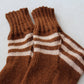 Wide calf socks with stripes
