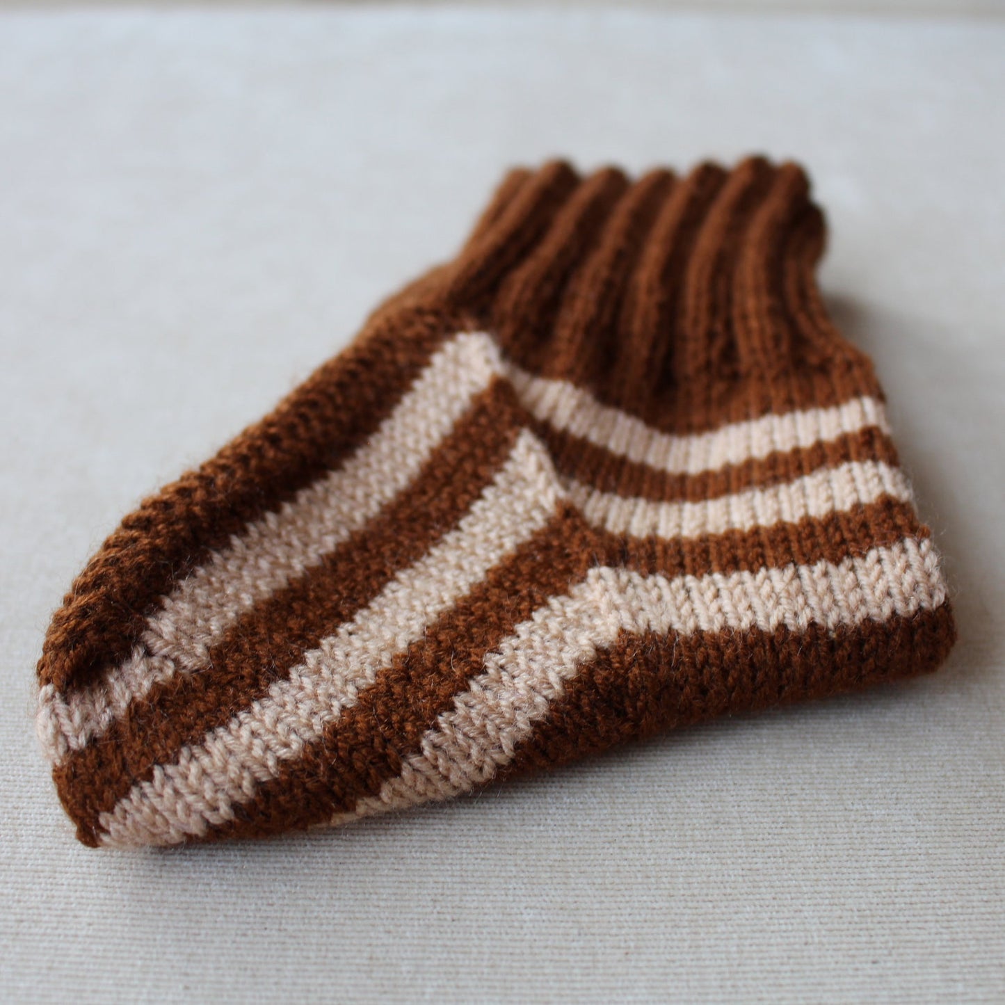 Wide calf socks with stripes