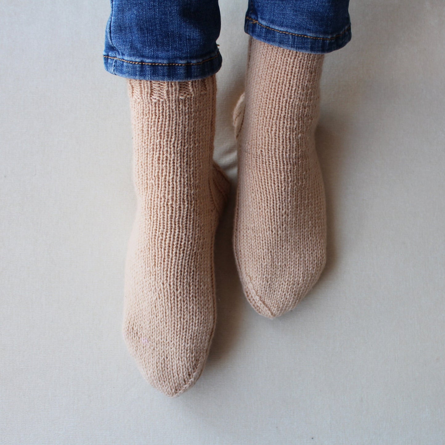 Comfy wool blend socks, Solid color socks