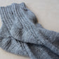 Gray ribbed socks