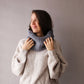 Gray snood, chunky infinity scarf