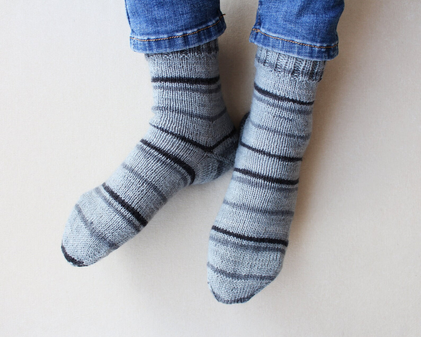 Stripped cold-weather socks