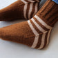 Wide calf socks with stripes