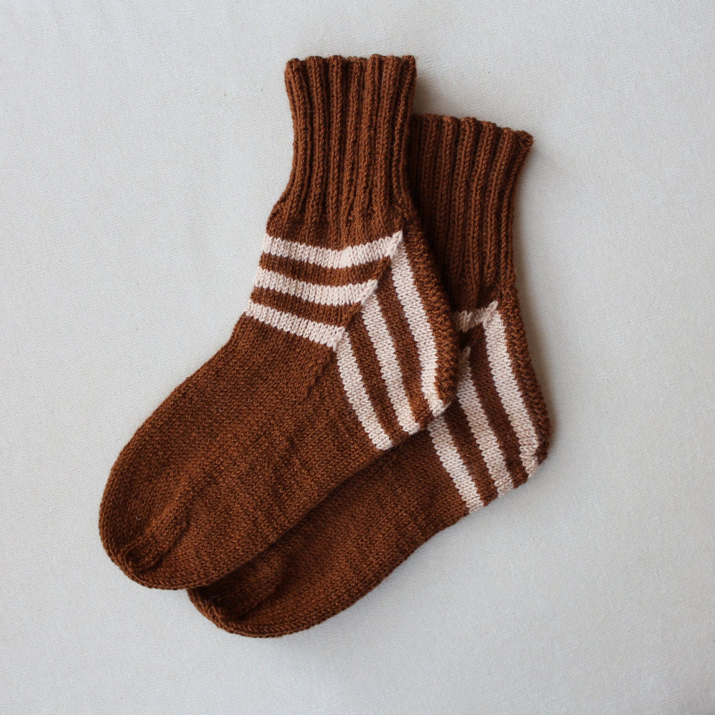 Wide calf socks with stripes