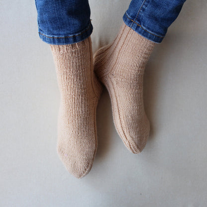 Comfy wool blend socks, Solid color socks