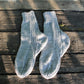 Gray ribbed socks