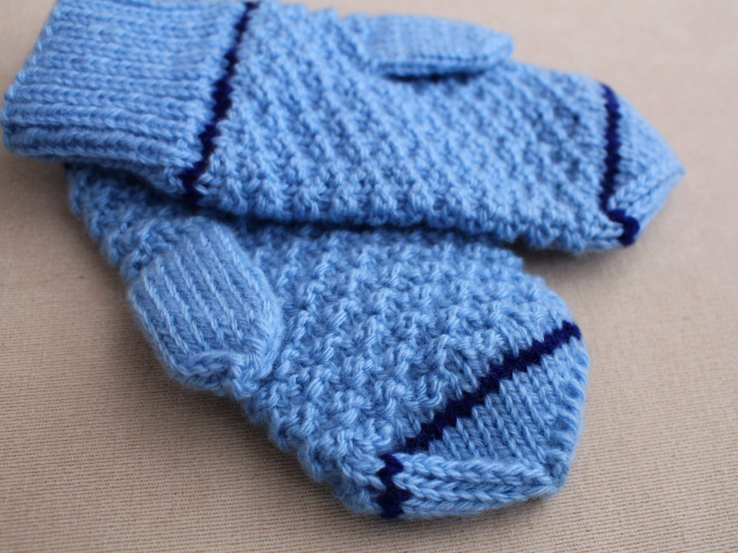 Warm winter textured mittens for women