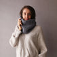 Gray snood, chunky infinity scarf