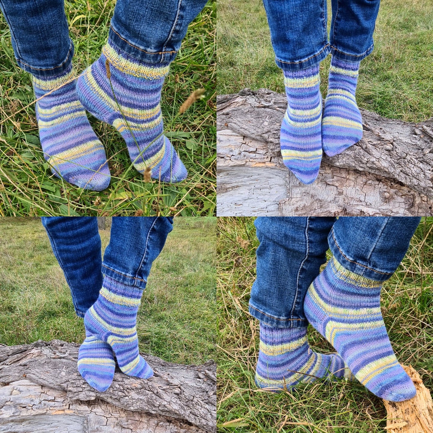 Funky rainbow striped socks