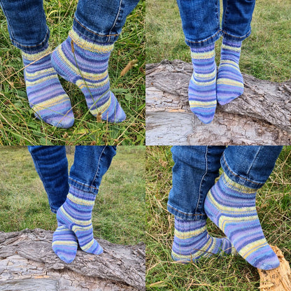 Funky Wool Rainbow Striped Socks