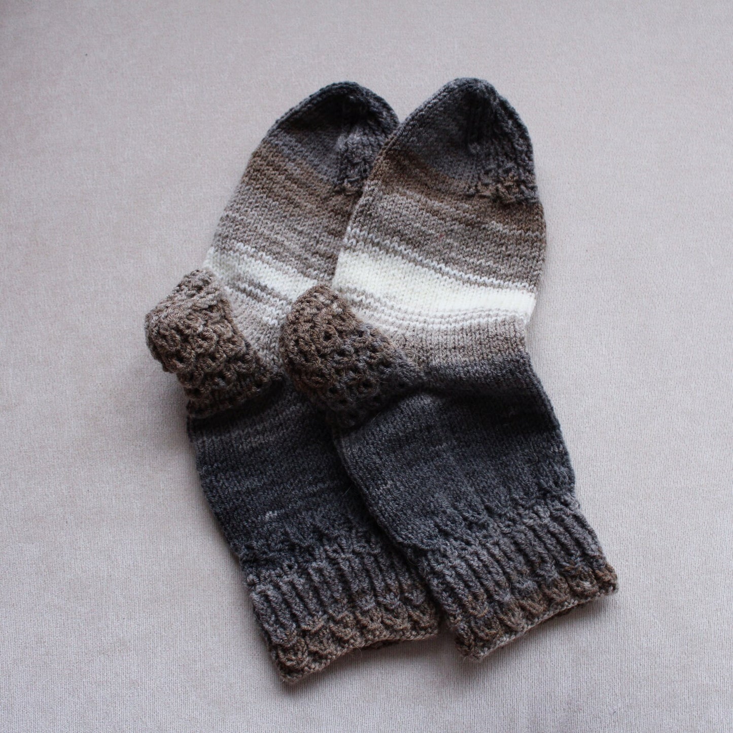 Gradient wool blend wide socks