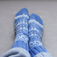 Acrylic Wide Feet Fair Isle Socks