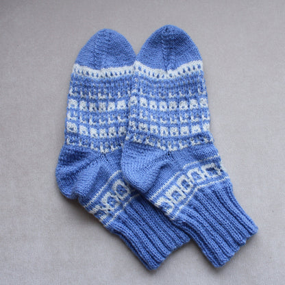 Acrylic Wide Feet Fair Isle Socks