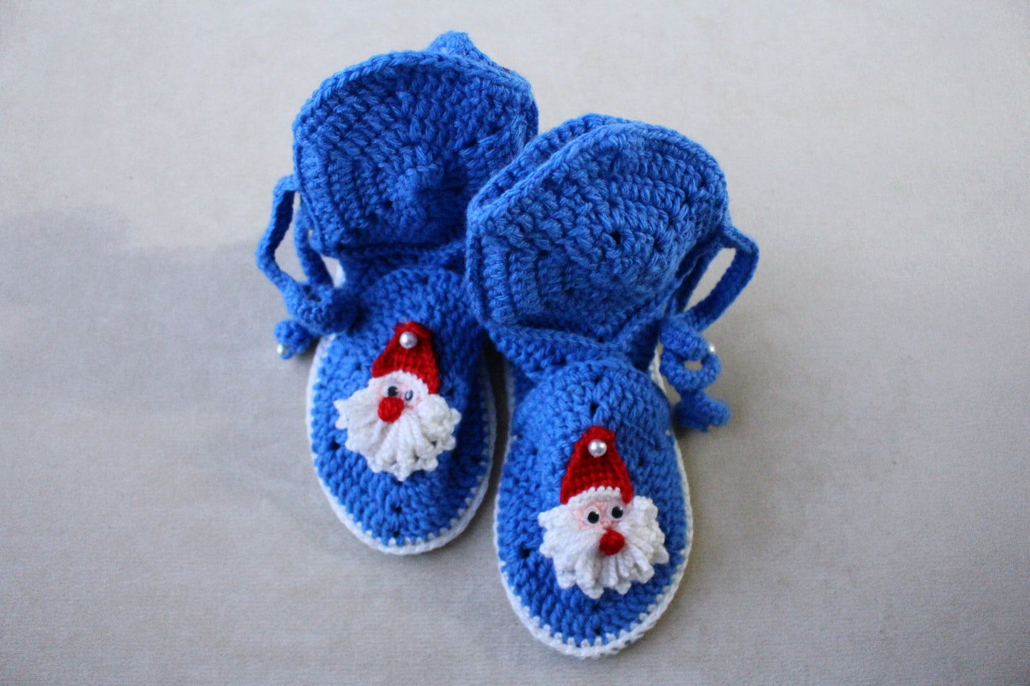 House booties with Santa Claus, Christmas gift for kids