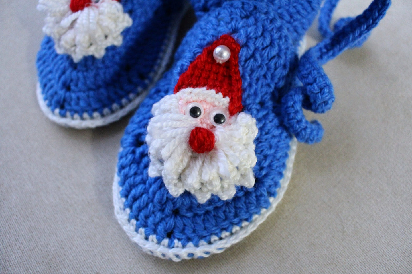 House booties with Santa Claus, Christmas gift for kids