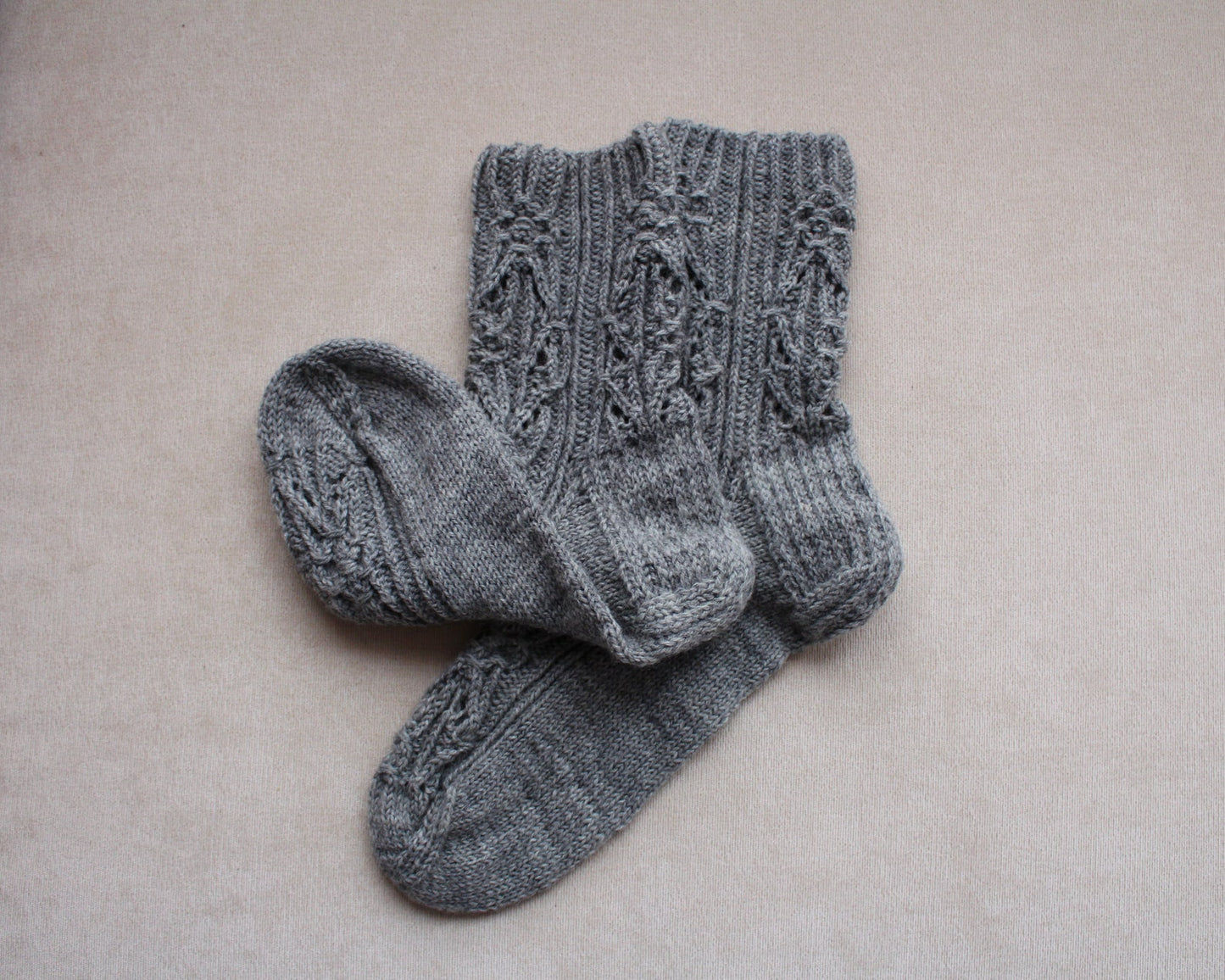 Wool fishnet socks