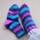 Vegan multicolor cold-weather ribbed socks