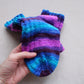 Vegan multicolor cold-weather ribbed socks