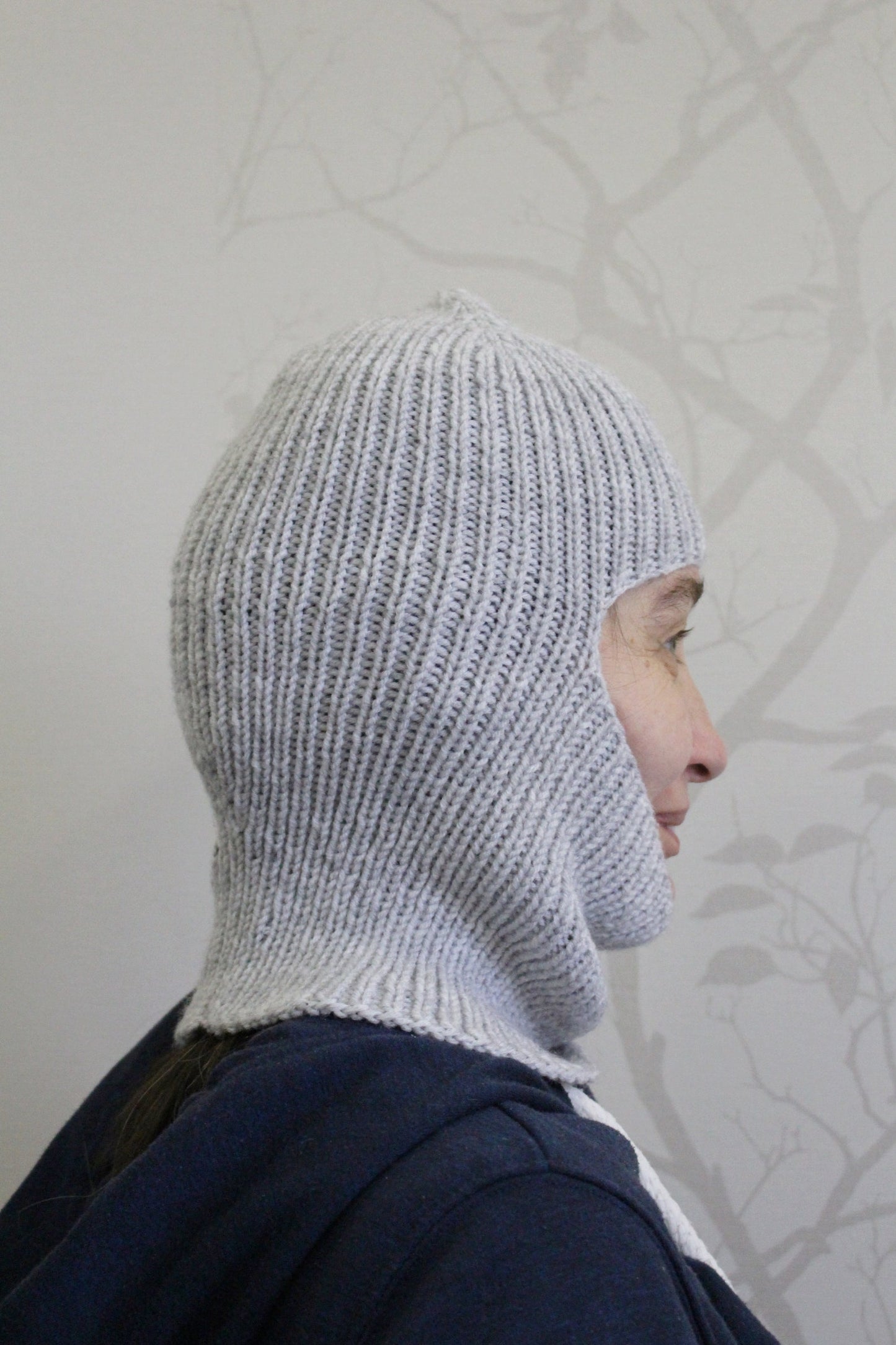 Unisex rib-knitted balaclava hat