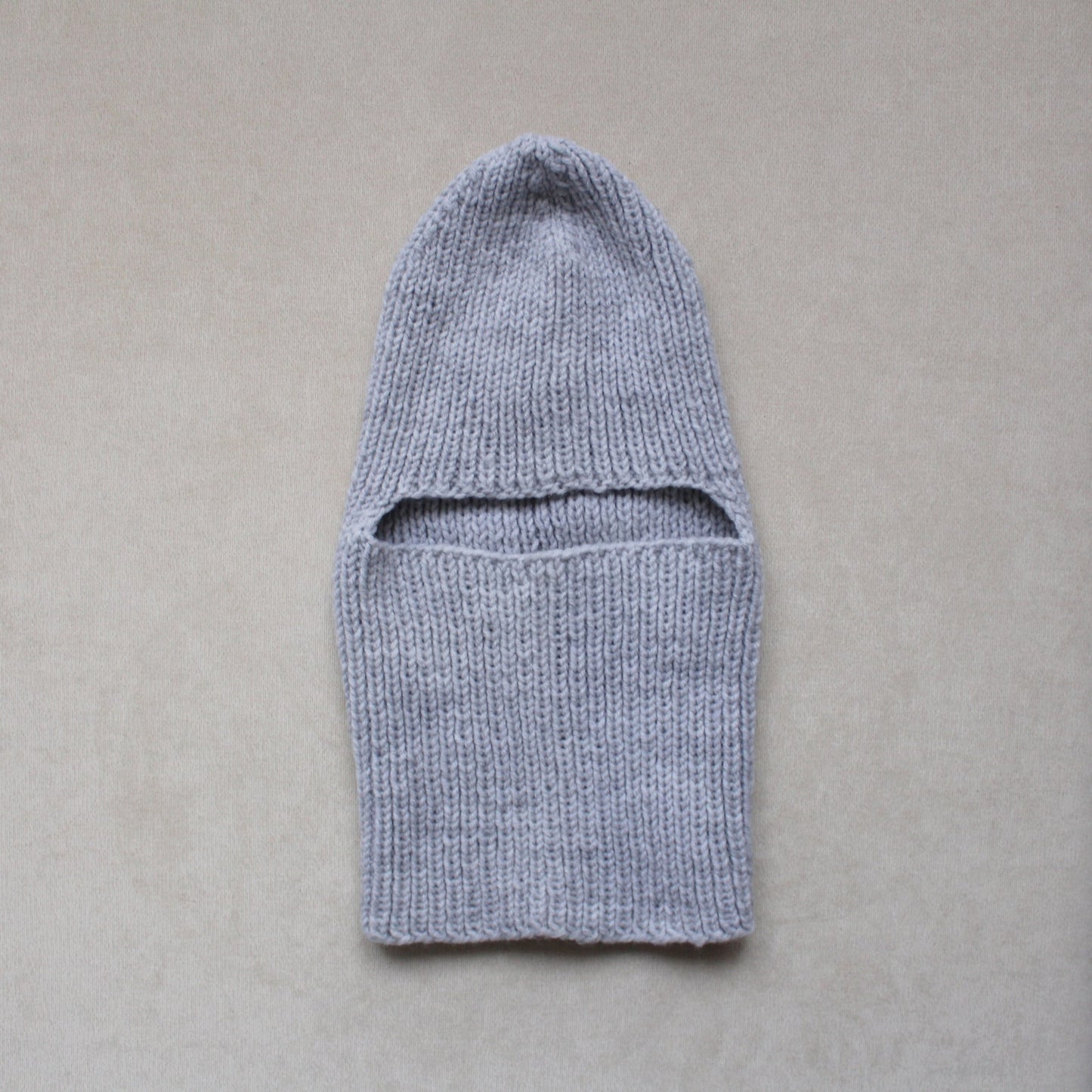 Unisex rib-knitted balaclava hat