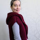 Chunky oversized cardigan, heavy knit sweater, red cropped hoodie