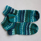 Comfy striped knitted socks, Virgin wool socks, Multicolor cold-weather socks