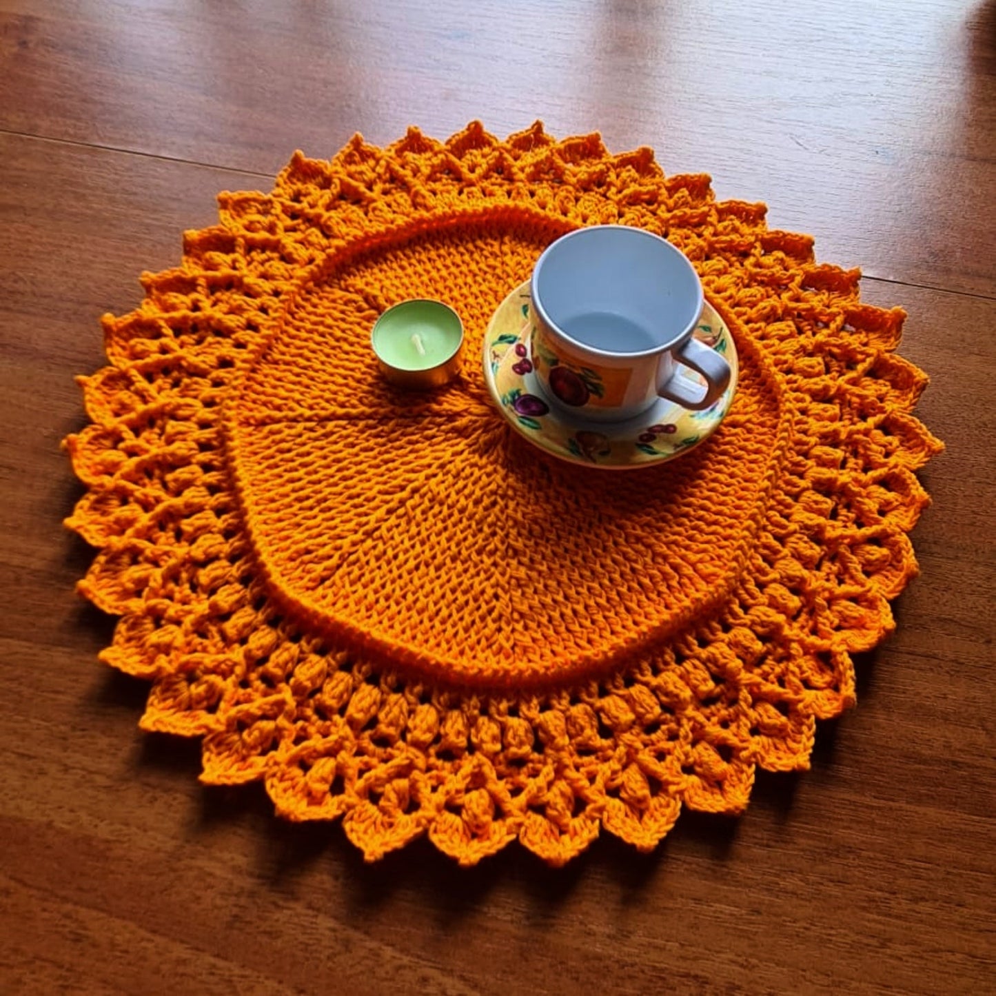 Cotton round serving mats, eco-friendly dining table placemats, Kitchen dining accessories