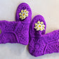 Crochet slipper boots