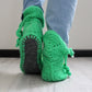 Crochet slipper boots with soles, Soft girl aesthetic home shoes