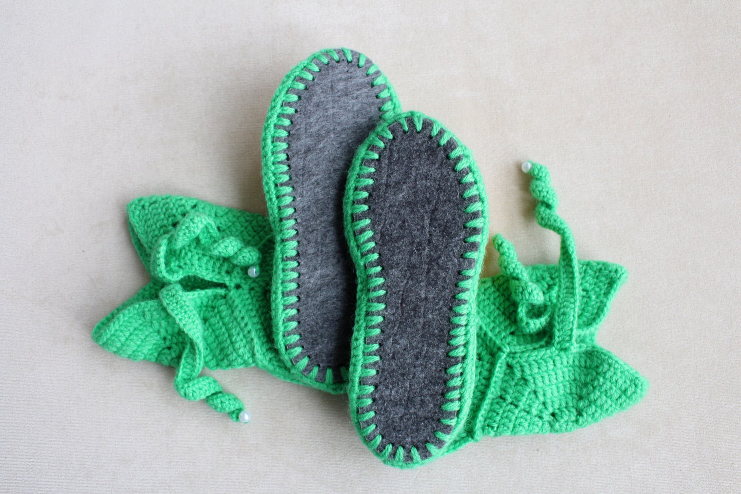 Crochet slipper boots with soles, Soft girl aesthetic home shoes