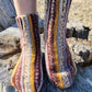 Extra wide stripped socks
