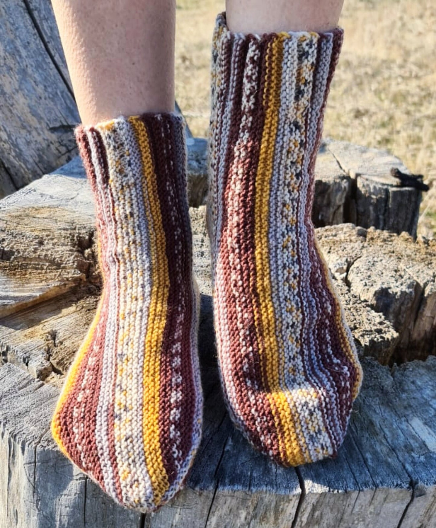 Extra wide stripped socks