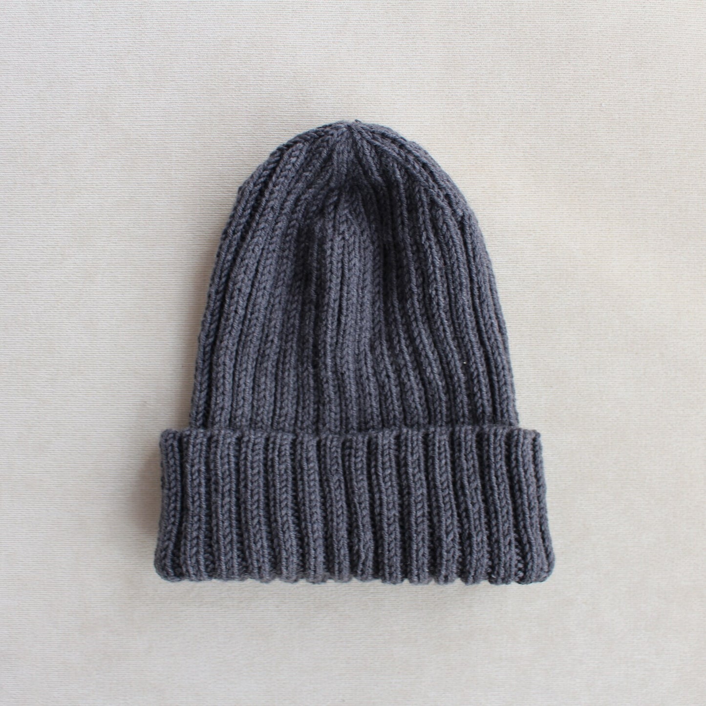 Fisherman trawler cap, Gray 100% merino beanie