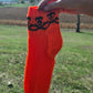 Halloween skull socks, Orange and black jacquard socks, 100% acrylic socks