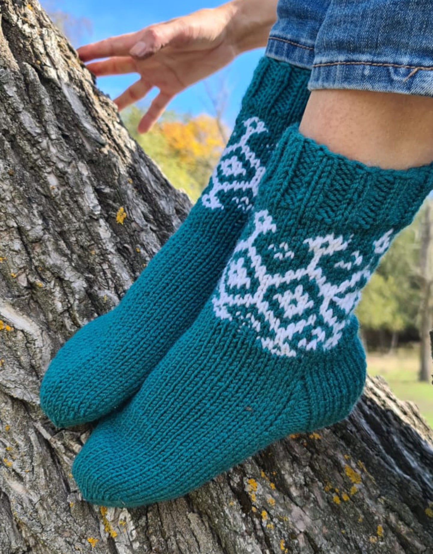 Fair Isle Christmas socks