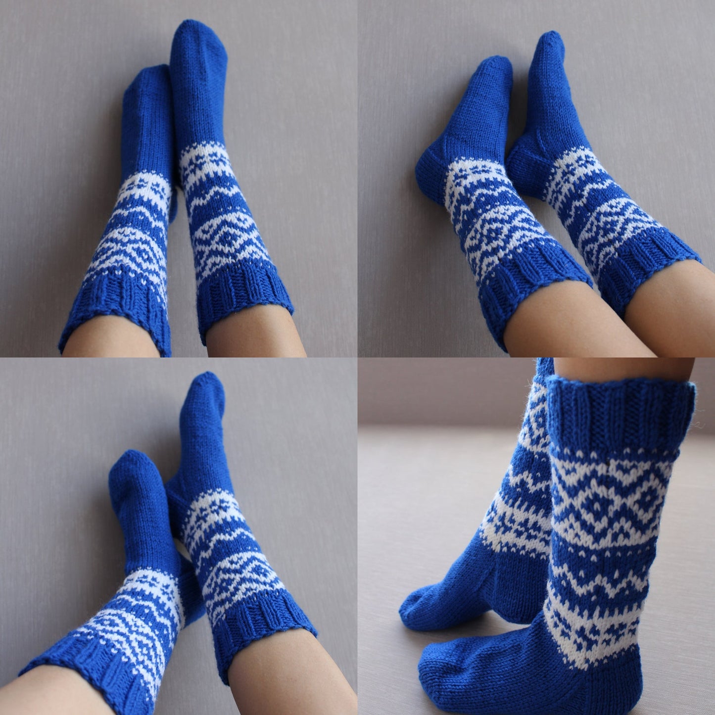 Jacquard wool socks