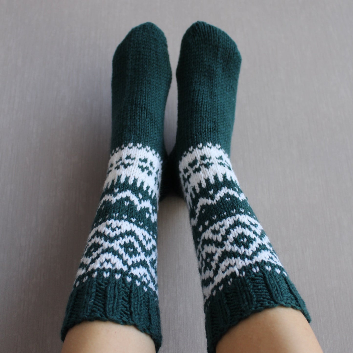 Jacquard wool socks