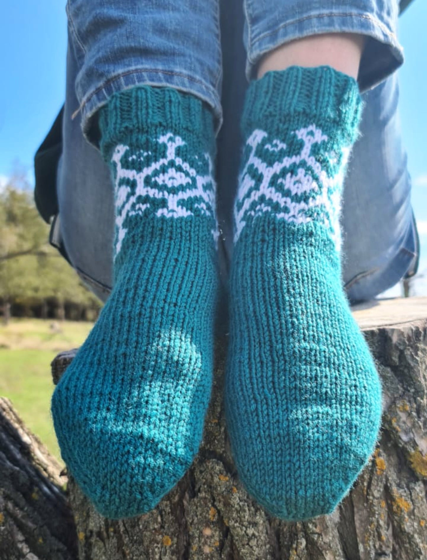 Fair Isle Christmas socks