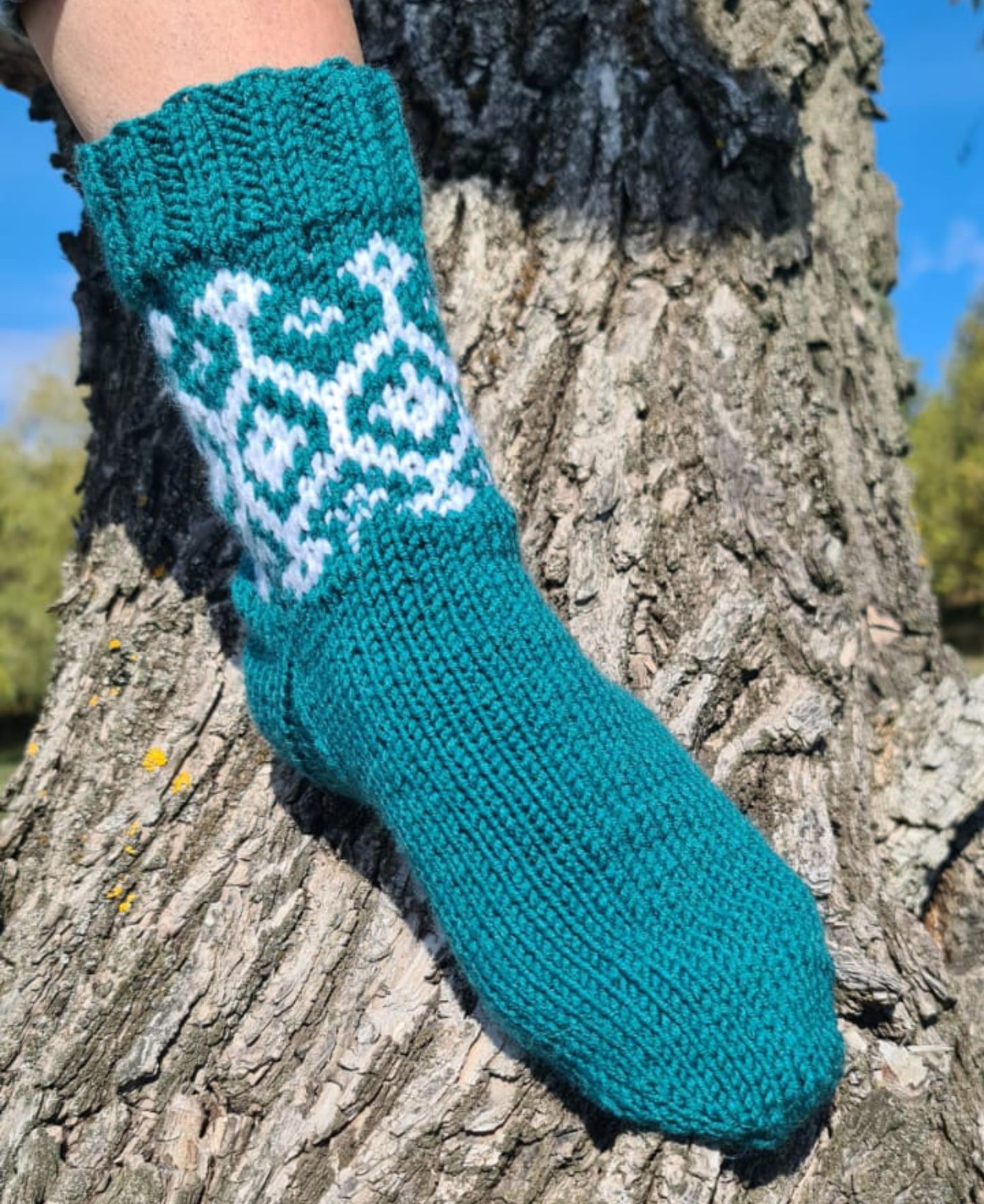 Fair Isle Christmas socks