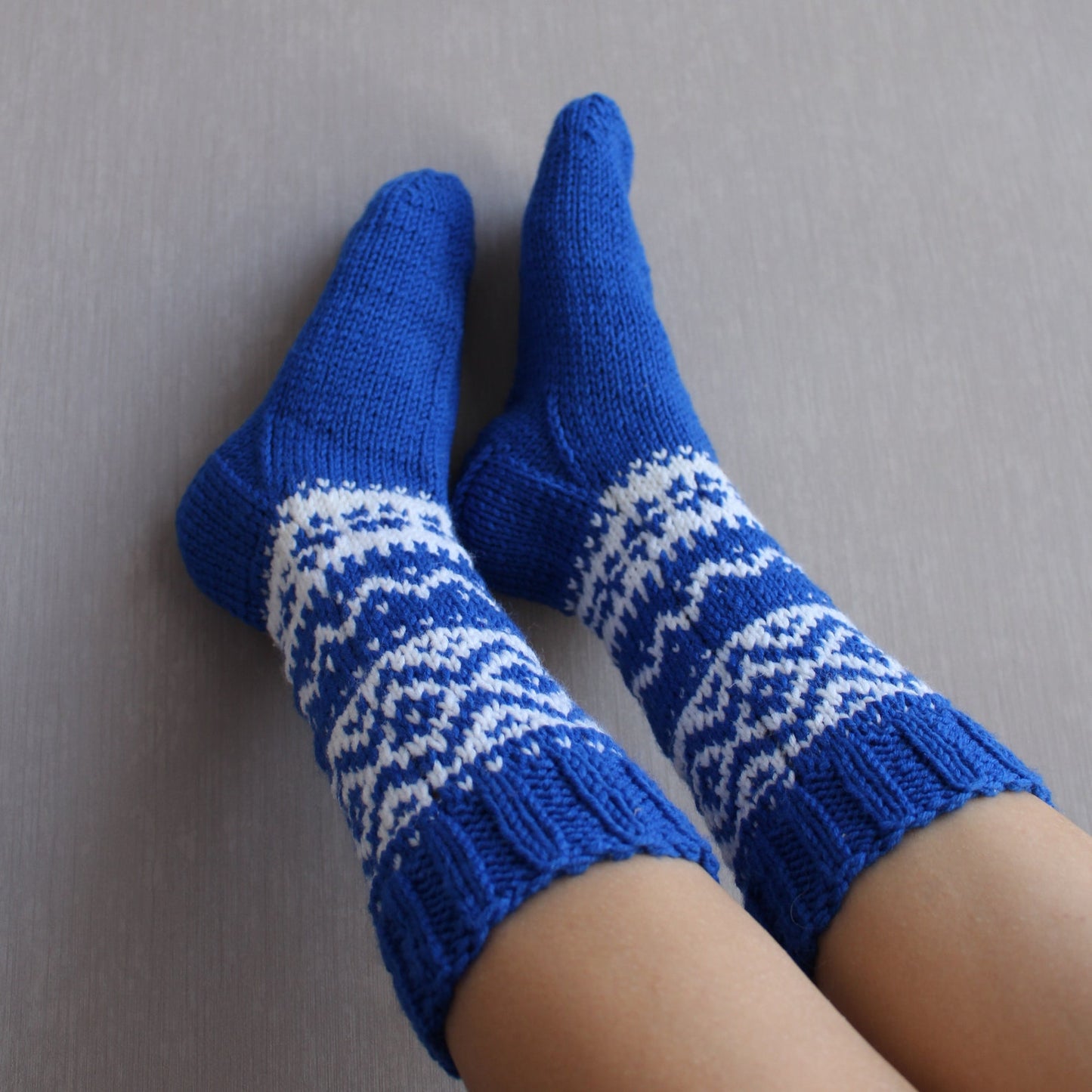 Jacquard wool socks