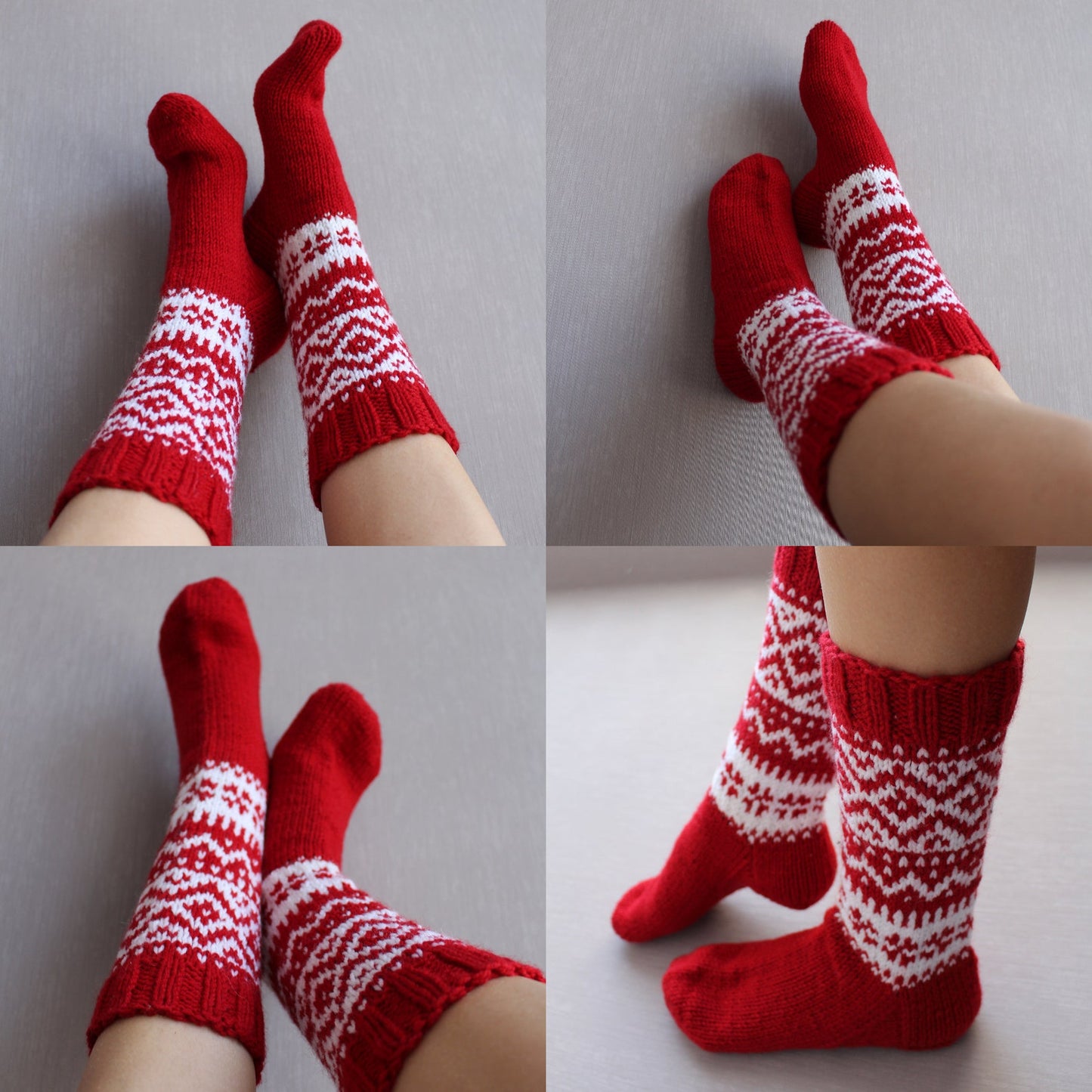 Jacquard wool socks