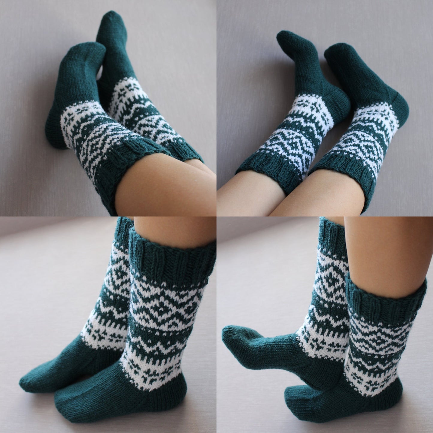 Jacquard wool socks