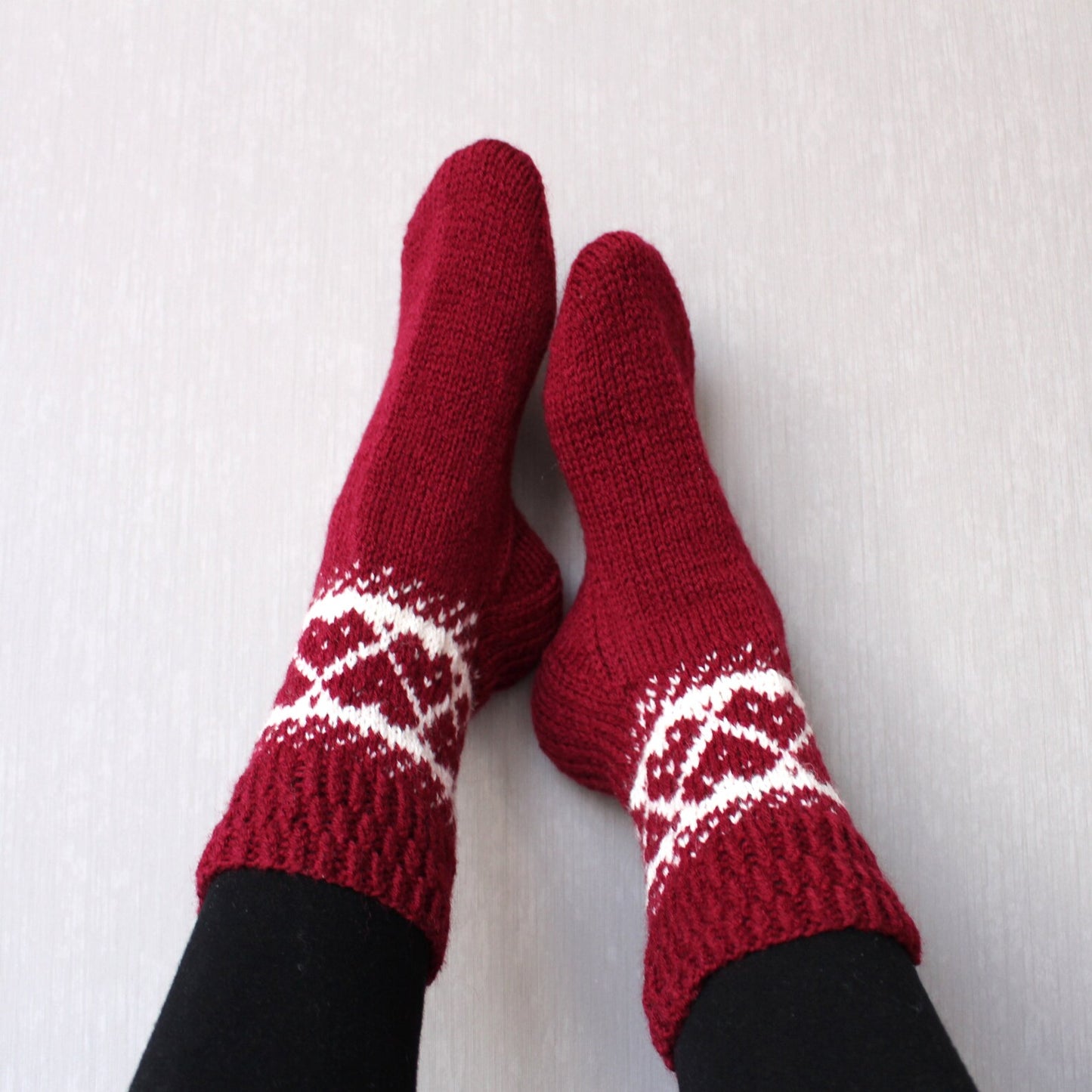 Christmas ornament socks, Wide-calf socks