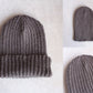 Fisherman trawler cap, Gray 100% merino beanie