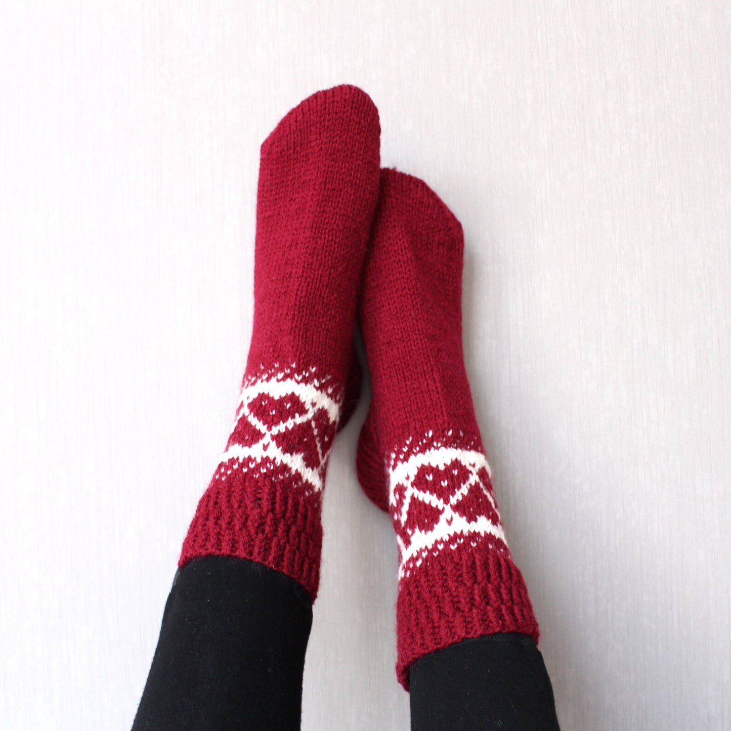 Christmas ornament socks, Wide-calf socks