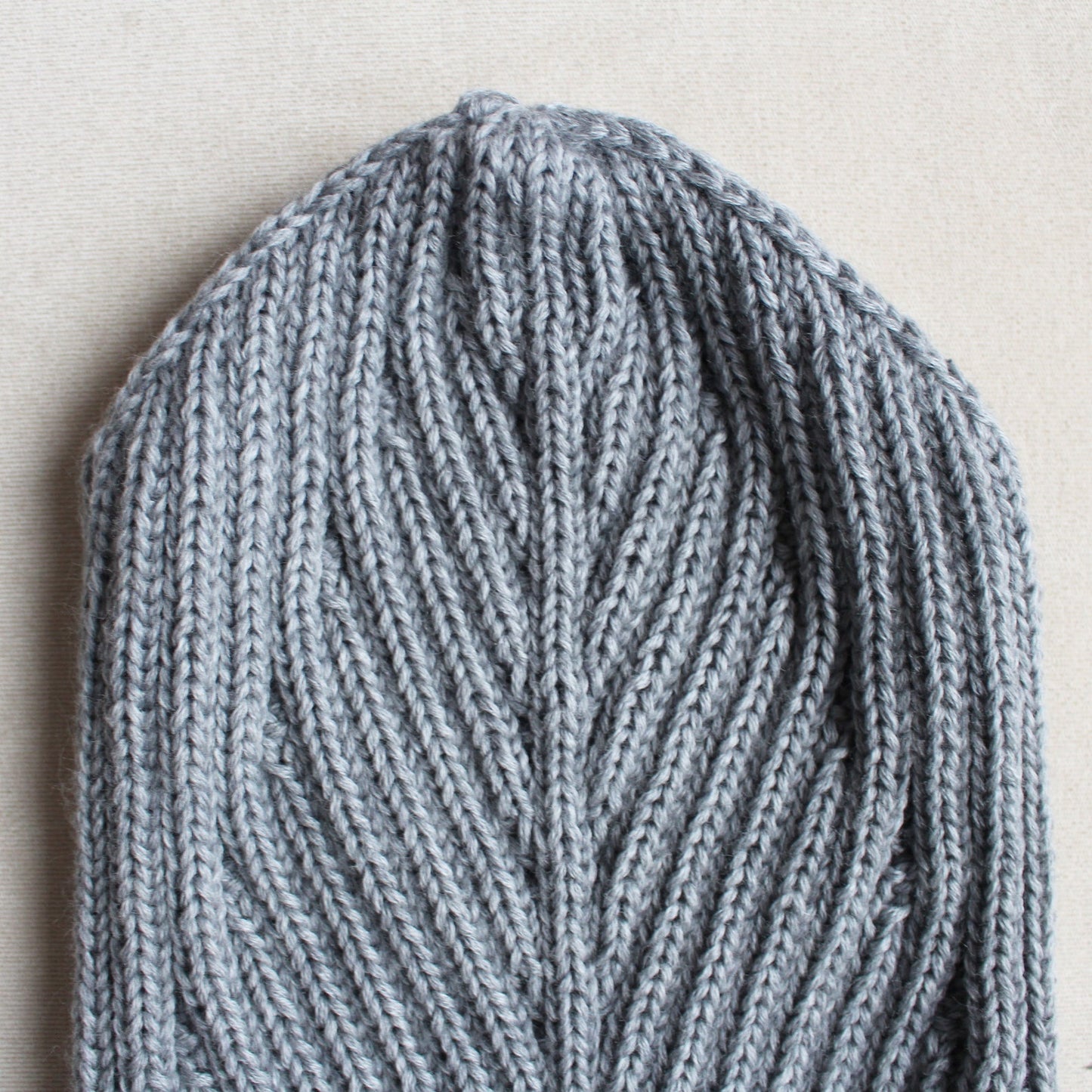 Gray 100% extra-fine merino beanie, Hipster big hair baggy hat